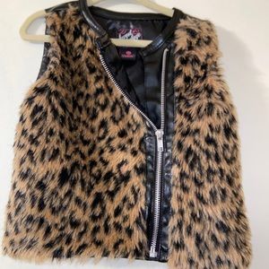 Kids Cheetah Print Vest Size 4T